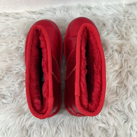 UGG RED METALLIC CLASSIC SHORT BOOTS SIZE 6 NEW - Picture 6 of 13